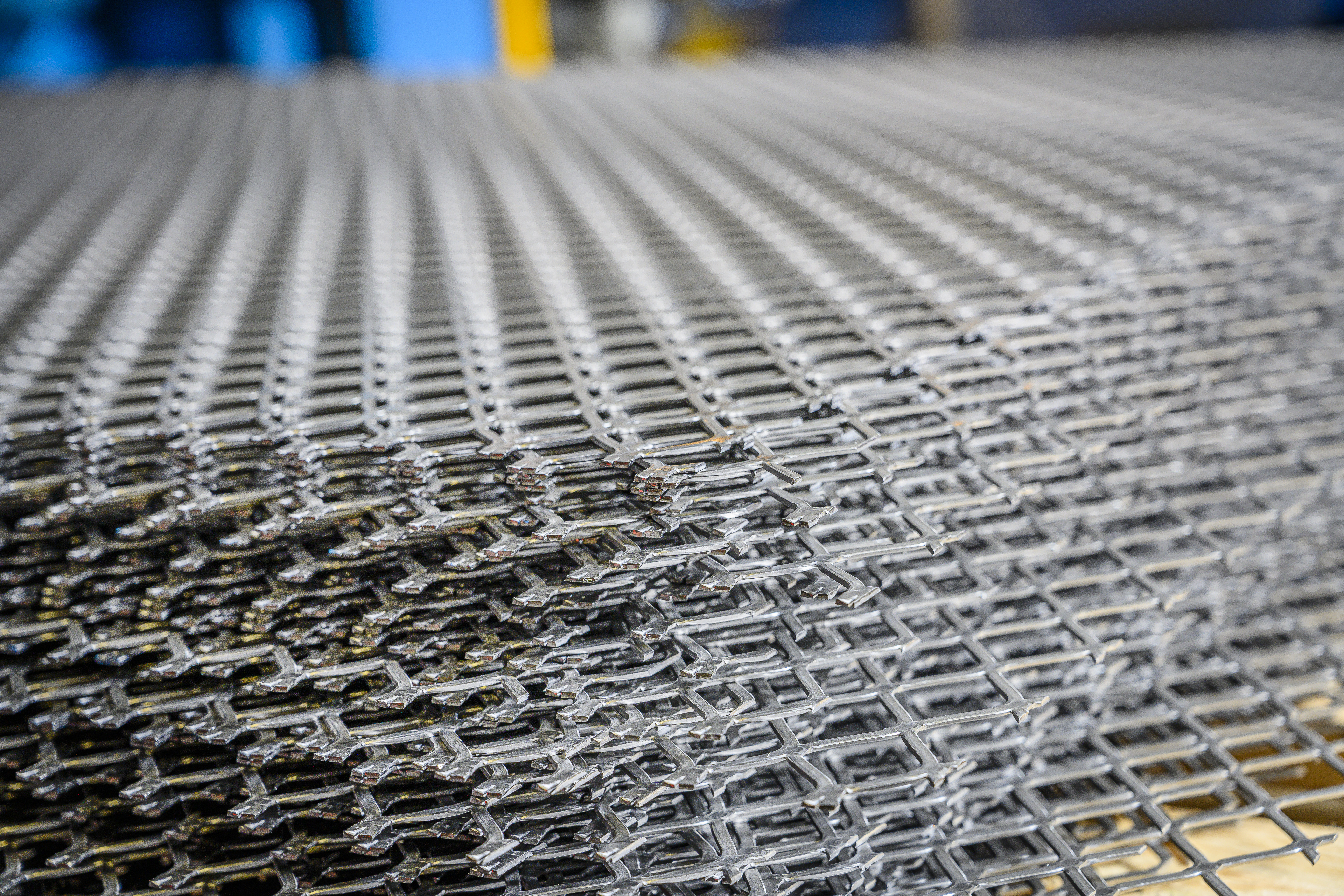 Bild på sträckmetall närbild 